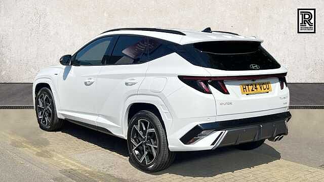 Hyundai TUCSON 1.6 T-GDi N Line SUV 5dr Petrol Hybrid Auto Euro 6 (s/s) (215 ps) Atlas White