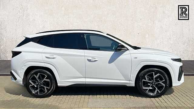 Hyundai TUCSON 1.6 T-GDi N Line SUV 5dr Petrol Hybrid Auto Euro 6 (s/s) (215 ps) Atlas White